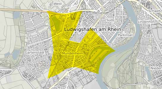 Immobilienpreisekarte Ludwigshafen am Rhein Mundenheim